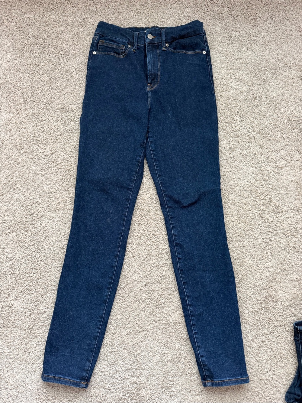 Good American always fits Dark Blue High-Rise Skinny Jeans
